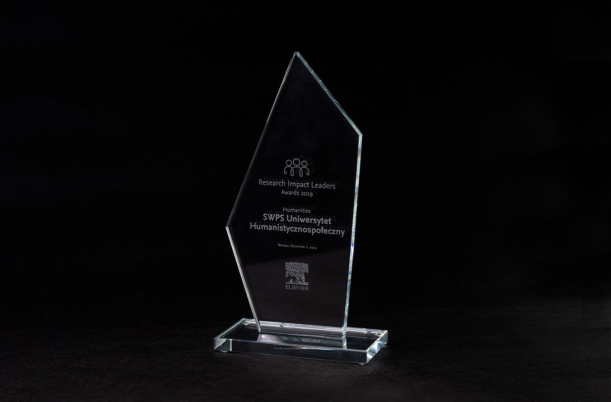 2019 Elsevier Research Impact Leaders Award for SWPS University