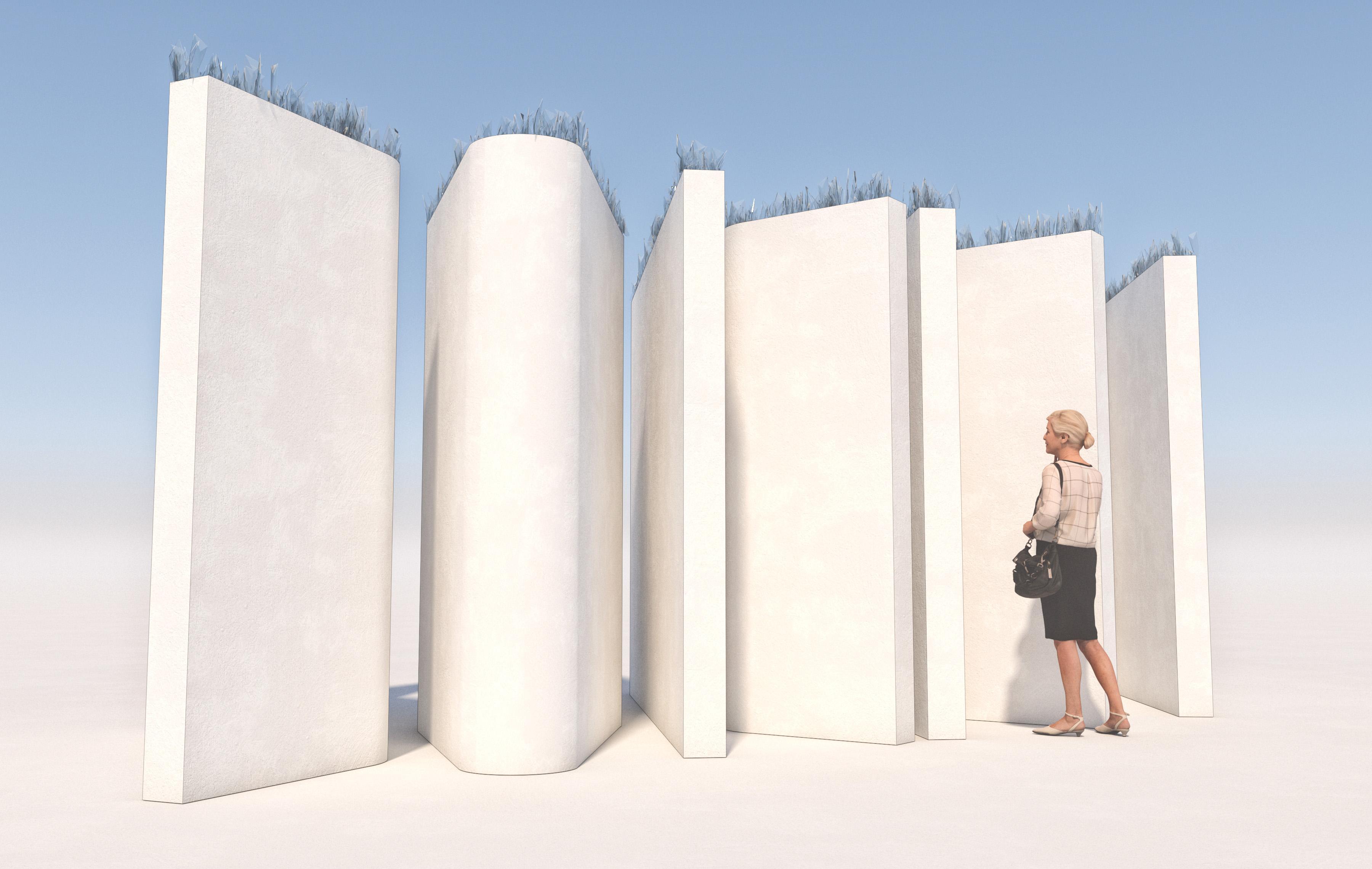 Joanna Rajkowska's project viewed from the side