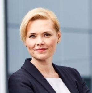 Portrait photo of Małgorzata Mroczkowska-Horne, a moderator at a HumanTech Meeting at SWPS University