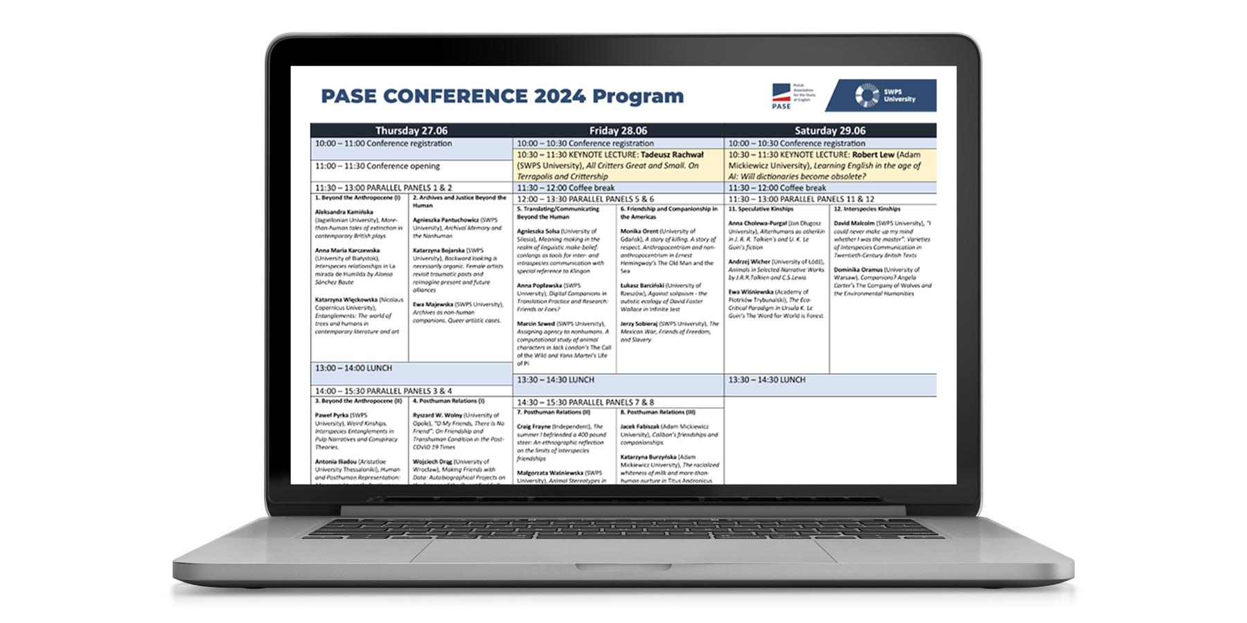 Program PASE 2024 laptop