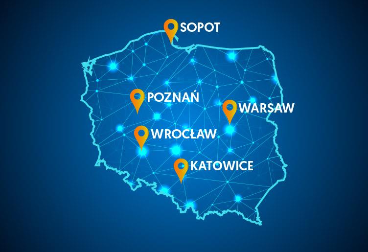 map of Poland