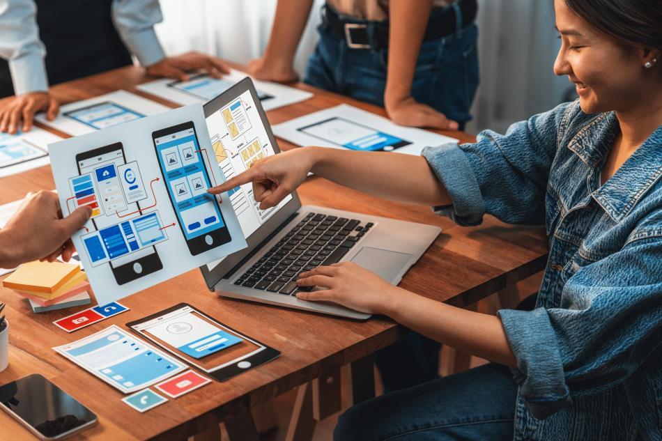 UX designer working on a project